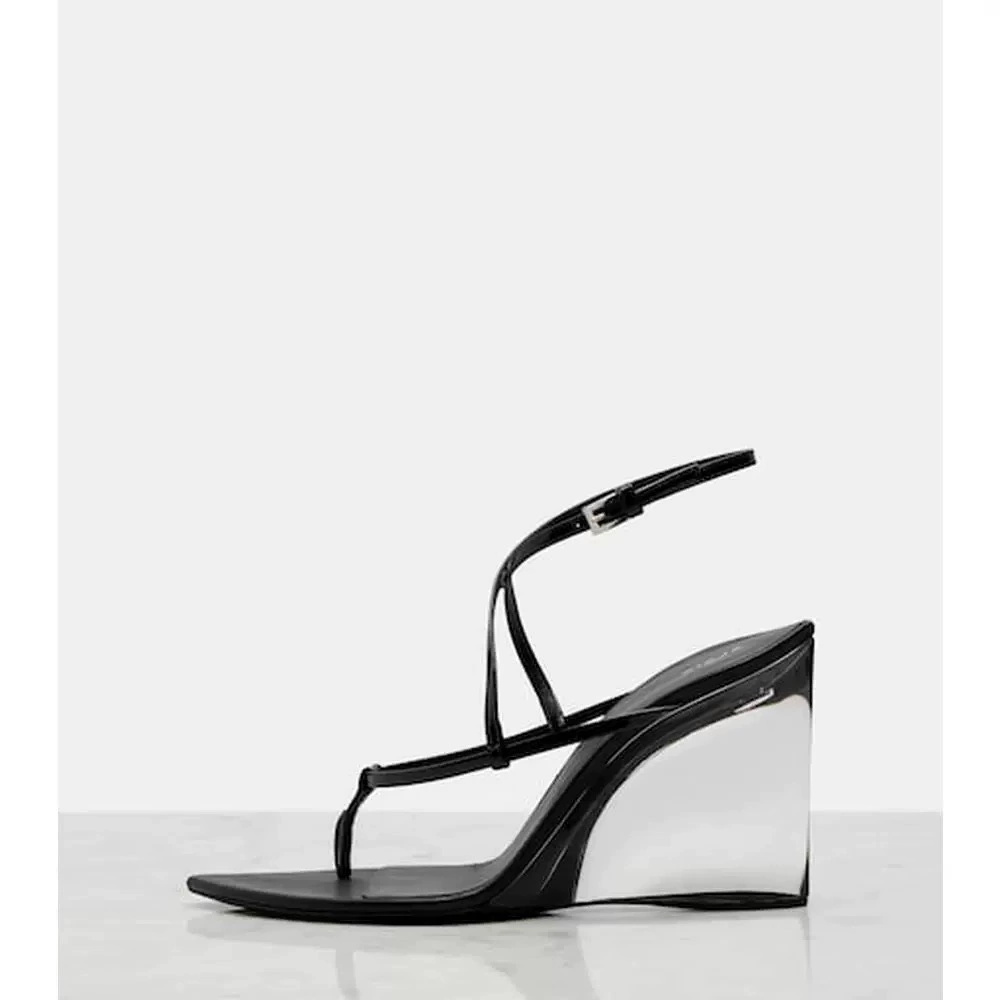 Clear Strap Heel - รองเท้าส้นเตารีดแบบใสหนังแก้วสำหรับผู้หญิง สายรัดข้อเท้า ปลายแหลม รองเท้าส้นสูงแบบหรูหราสำหรับงานอีเว้นท์ ออกเดท ใส่ได้ทุกฤดู