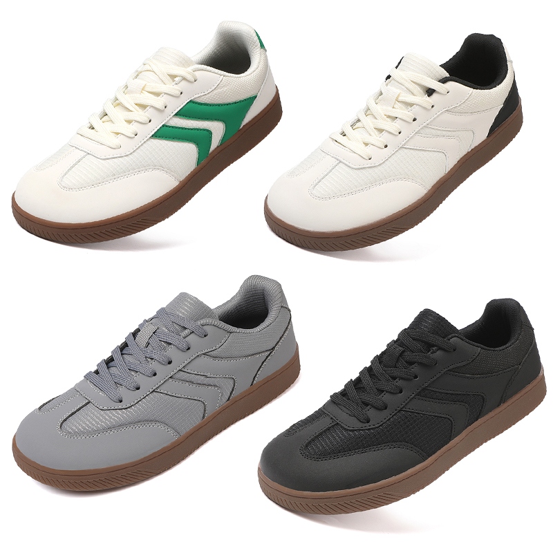 Women'S Shoes Zero Drop - รองเท้าหัวกว้างแบบยูนิเซ็กส์ หนังเทียม สไตล์รองเท้าเปล่าเท้า รองเท้าลำลองแบบเรโทร ไม่มีส้น สำหรับผู้หญิงและผู้ชาย