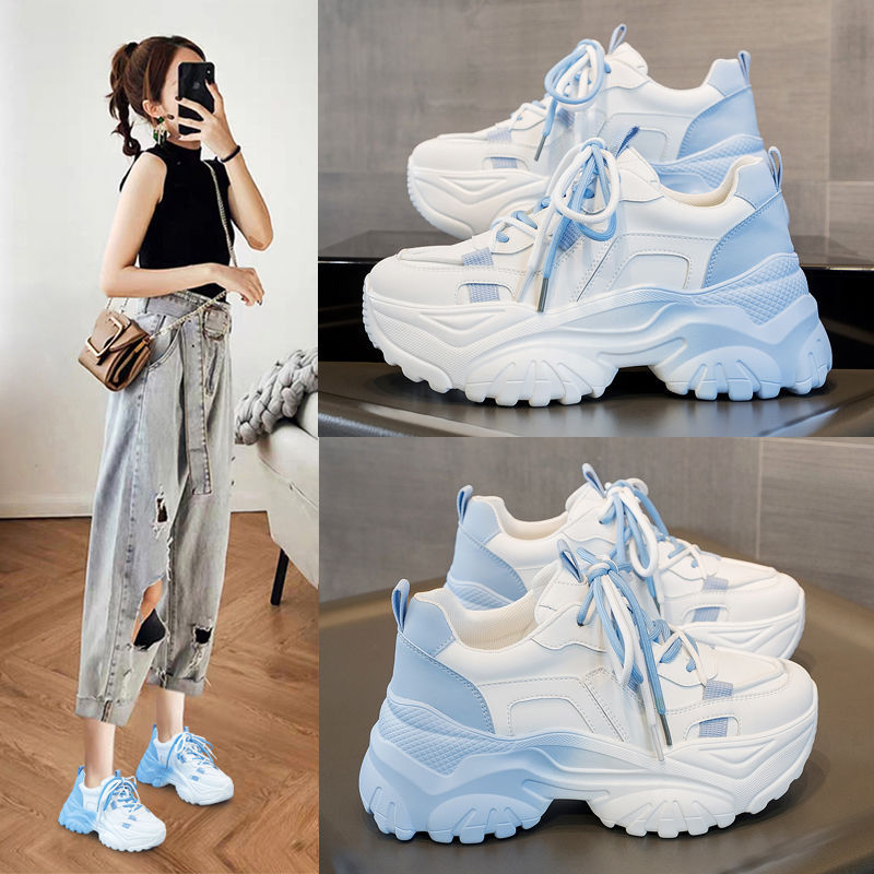 Women'S Shoes Running Sports - รองเท้าผ้าใบผู้หญิง 2026 แฟชั่นใหม่ รองเท้ากีฬาลำลองผู้หญิง ฤดูใบไม้ร่วง รองเท้าผ้าตาข่ายแบบผูกเชือก