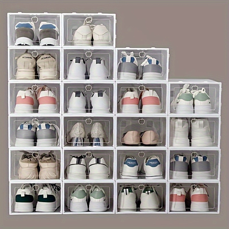 Women Shoes Must Have - ชุด 12 ชิ้น: กล่องเก็บรองเท้าแบบใส รุ่นอัปเกรด หนาพิเศษ