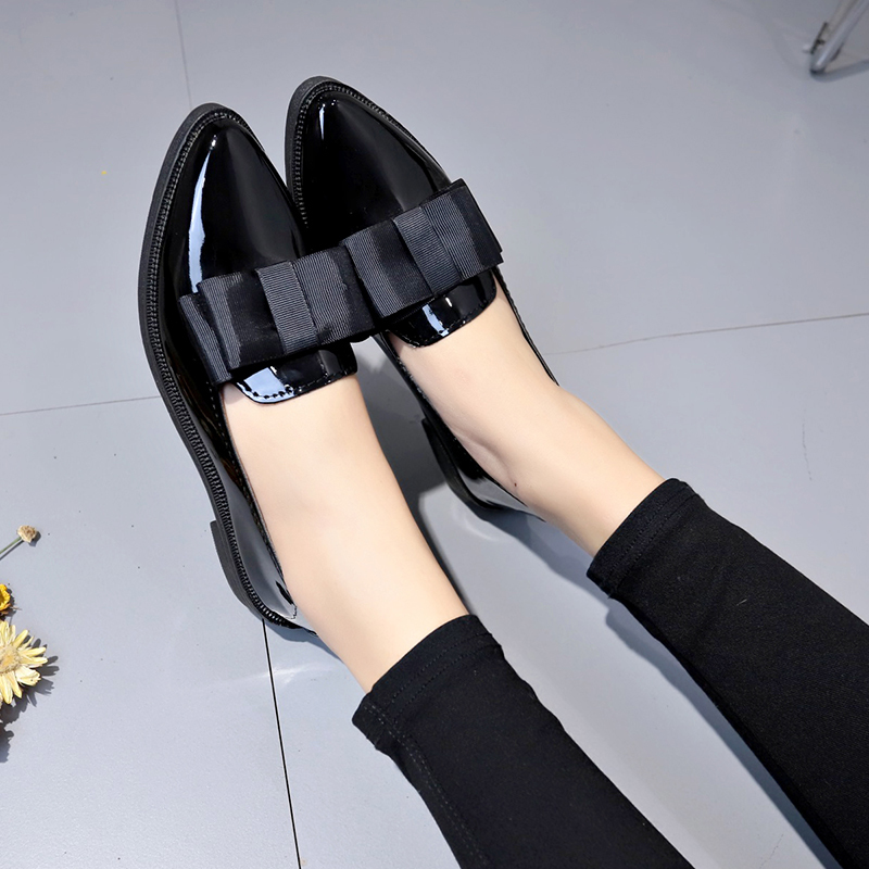 รองเท้าส้นเตี้ยหนังแก้วสีดำ/สี - Women Shoes Heels บทวิจารณ์และราคา