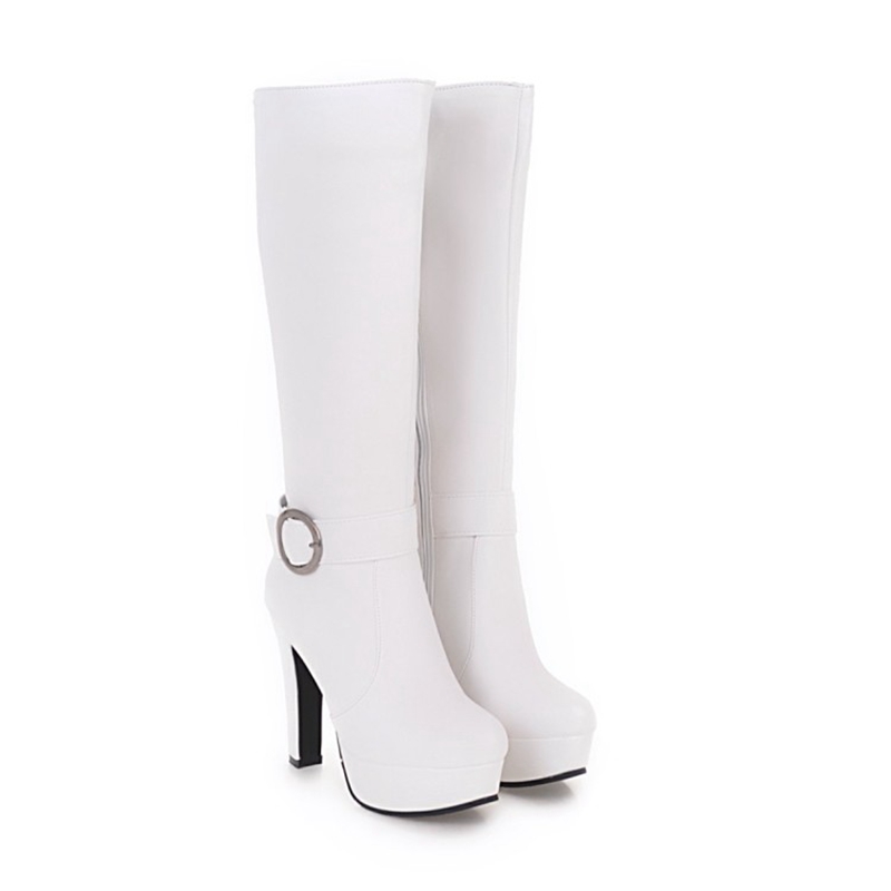 รองเท้าบูทสูงถึงเข่า แฟชั่นผู้ - Zip Up Boots Short บทวิจารณ์และราคา