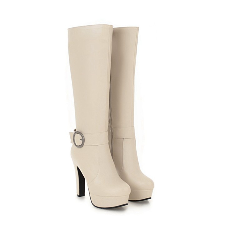 รองเท้าบูทสูงถึงเข่า แฟชั่นผู้ - Zip Up Boots Short บทวิจารณ์และราคา