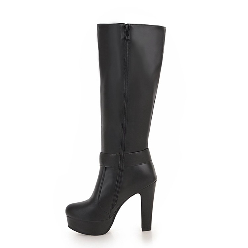 รองเท้าบูทสูงถึงเข่า แฟชั่นผู้ - Zip Up Boots Short บทวิจารณ์และราคา