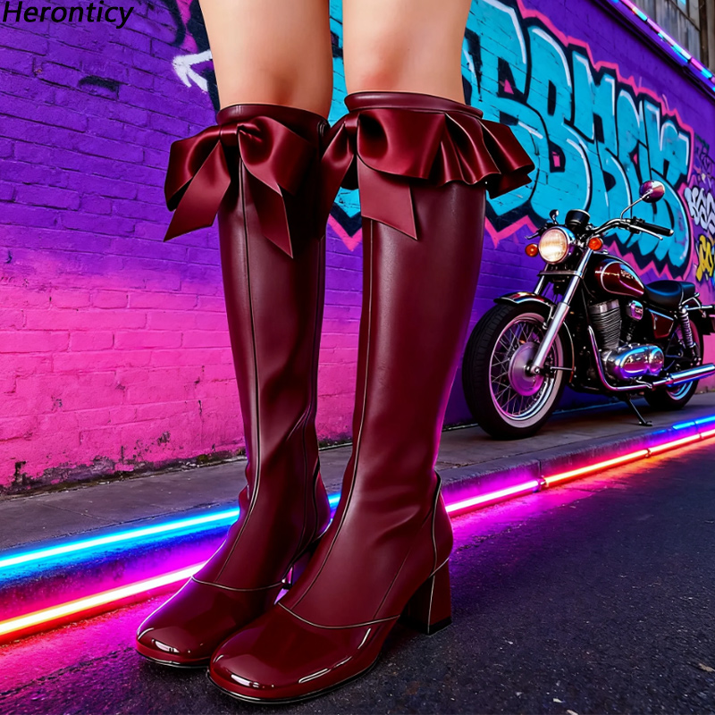 รองเท้าบูทหนังสูงถึงเข่าสีดำทำ - Zip Up Boots Short บทวิจารณ์และราคา