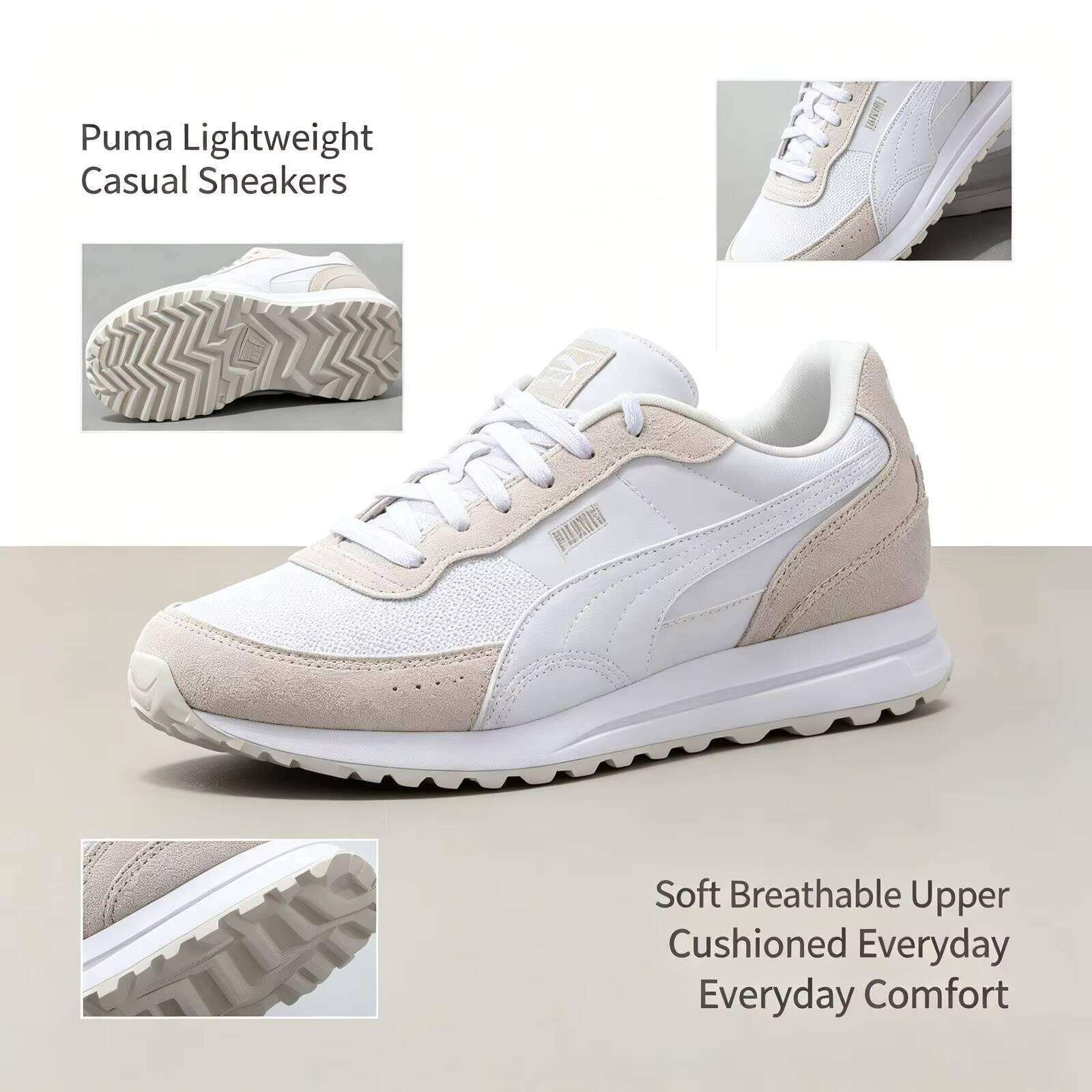 ใหม่ร้อนแรง PUMA สีขาวรองเท้าว - Women'S Shoes Puma Sneakers บทวิจารณ์และราคา