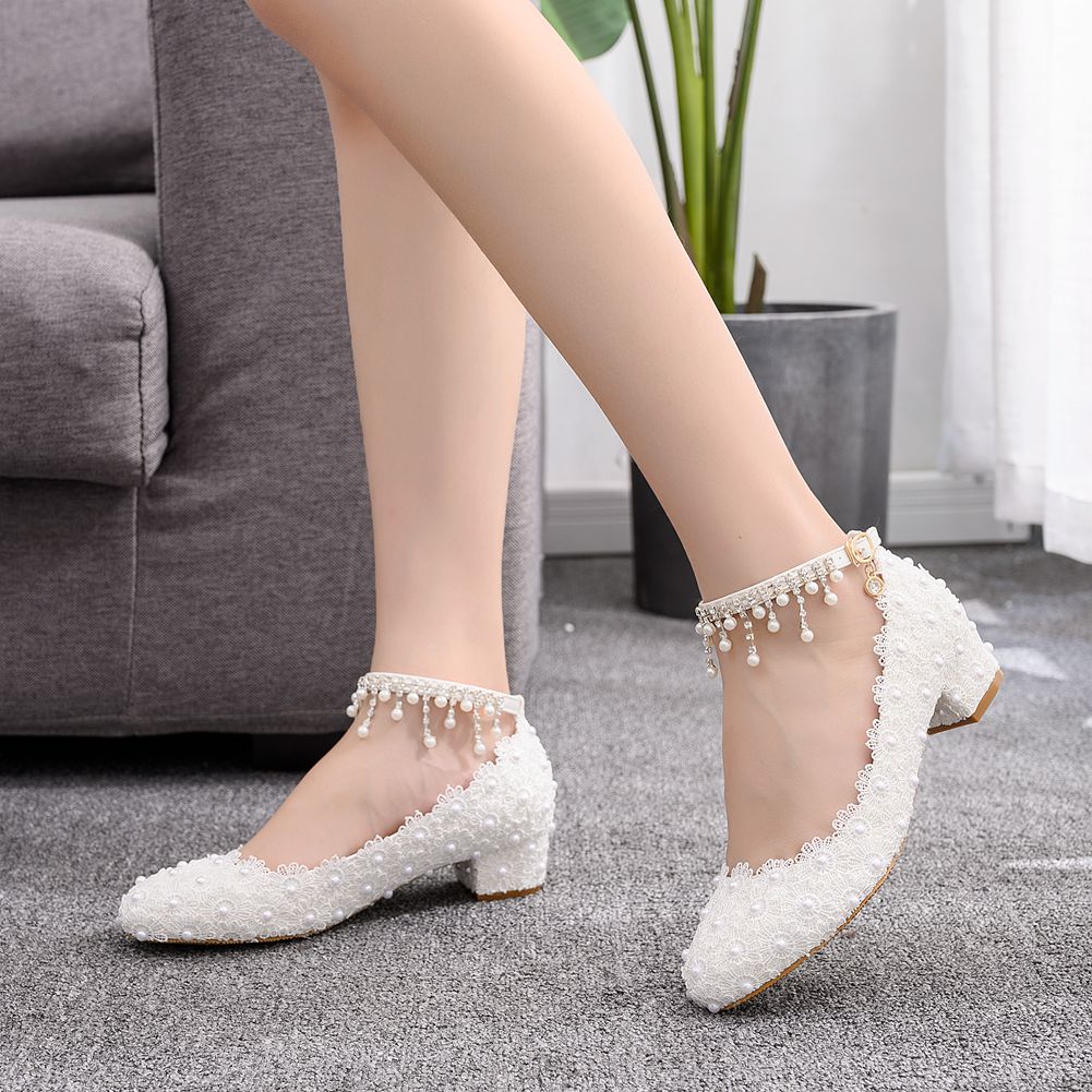 รองเท้าส้นเตี้ยแบบปิดหัวสำหรับ - Women Shoes Heels บทวิจารณ์และราคา