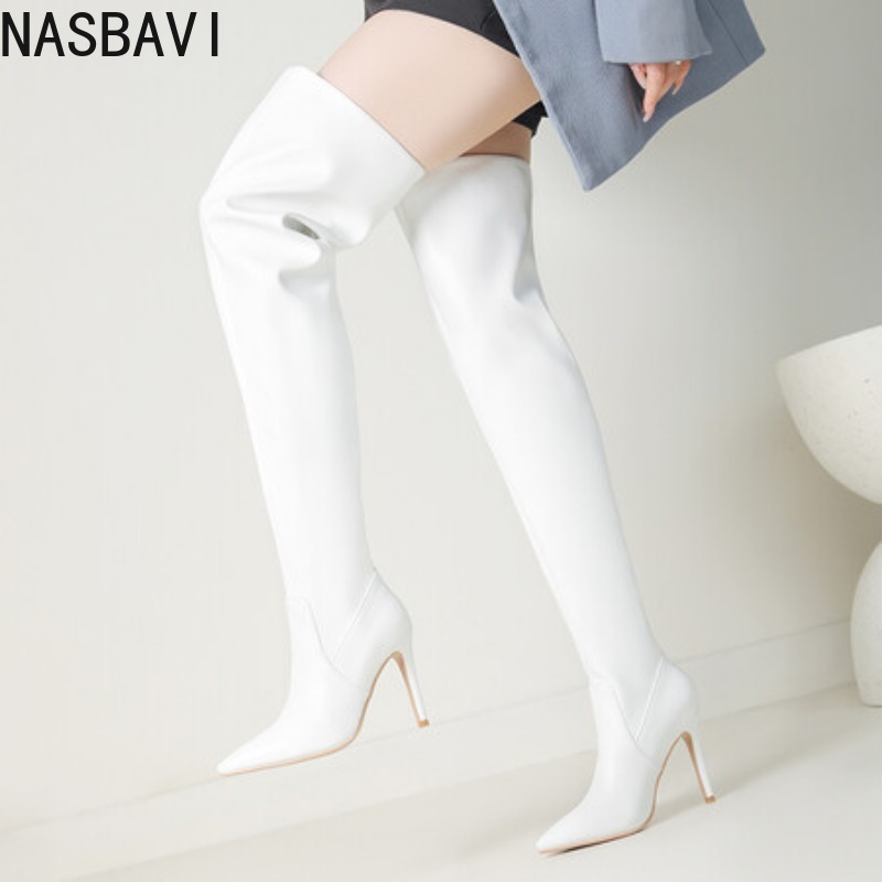 NASBAVI รองเท้าส้นสูงหัวแหลมสี - Zip Up Boots Short บทวิจารณ์และราคา