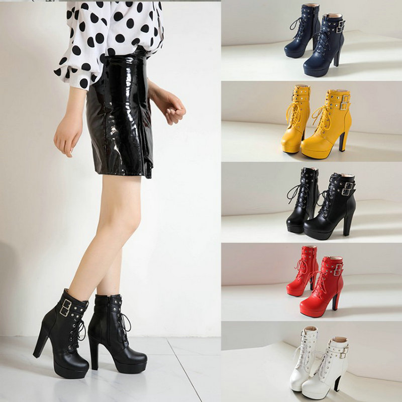 รองเท้าบูทส้นสูงแบบมีขนบุในสำห - Women Shoes For Big Feet บทวิจารณ์และราคา