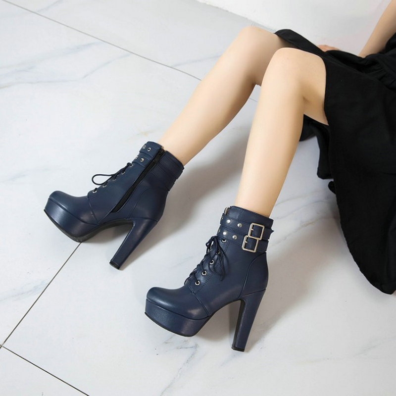 รองเท้าบูทส้นสูงแบบมีขนบุในสำห - Women Shoes For Big Feet บทวิจารณ์และราคา