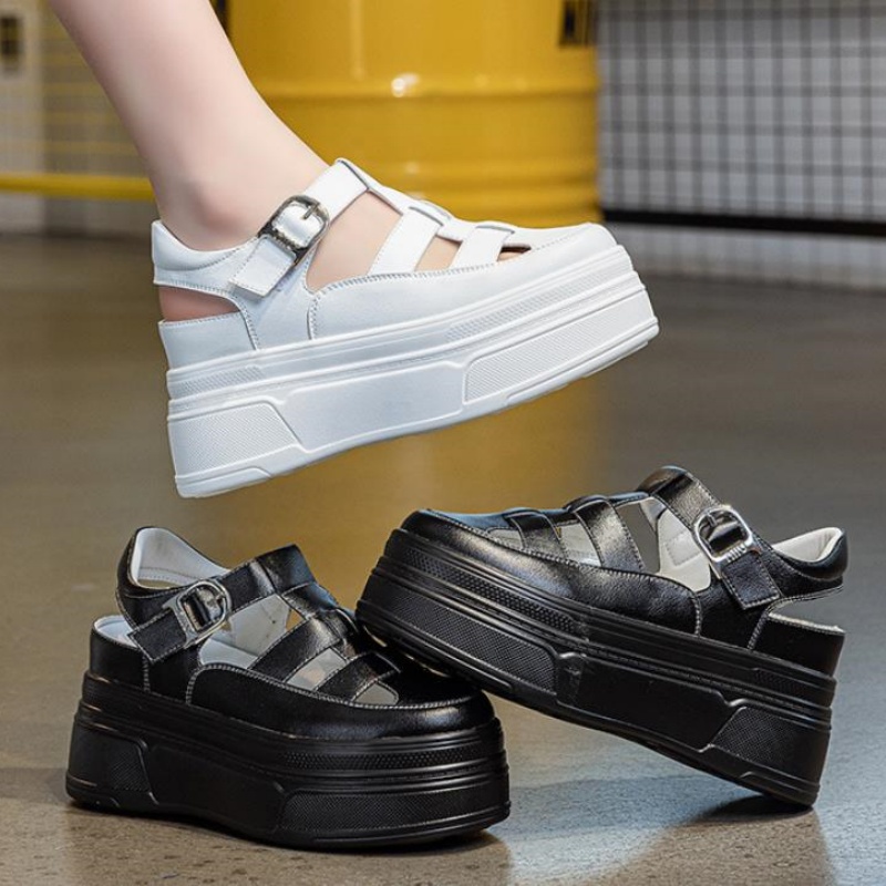รองเท้าผู้หญิงหนังวัวแท้แบบกลว - Wedge Heeled Sneaker บทวิจารณ์และราคา