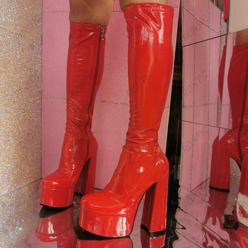 Rontic Handmade ผู้หญิงแพลตฟอร - Zip Up Boots Short บทวิจารณ์และราคา