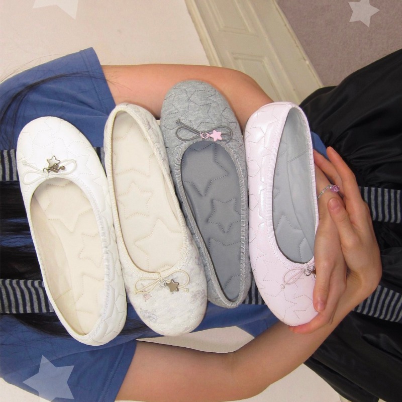รองเท้าบัลเลต์แบบผูกโบว์ - สไต - Women Shoes Heels บทวิจารณ์และราคา