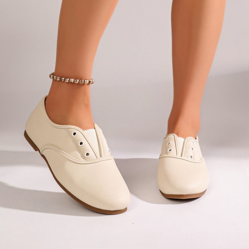 รองเท้าส้นเตี้ยทรงกลมสีพื้นสไต - Women Shoes Elegant บทวิจารณ์และราคา