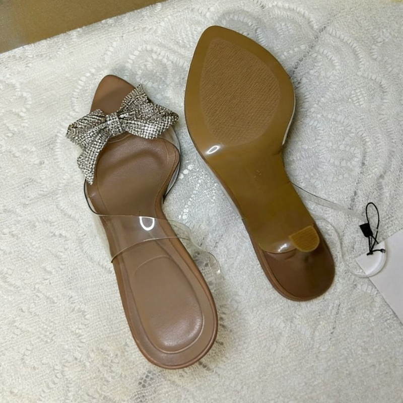 รองเท้าส้นสูงแบบสวมเปิดส้น ประ - Clear Strap Heel บทวิจารณ์และราคา