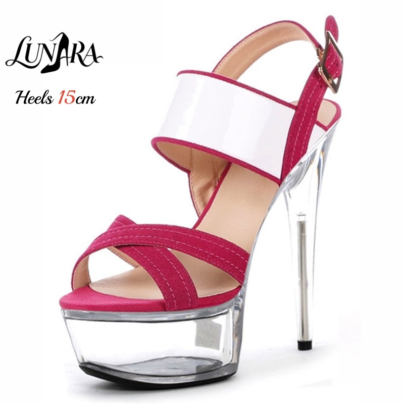 รองเท้าส้นเข็มแบบแพลตฟอร์มใส 1 - Clear Strap Heel บทวิจารณ์และราคา