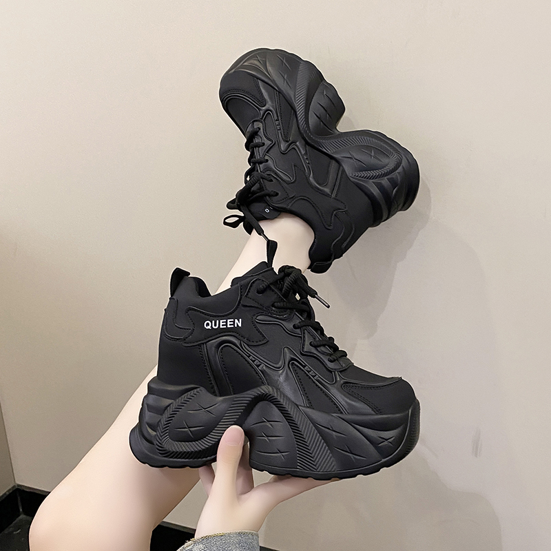 รองเท้าผ้าใบพื้นหนาสำหรับฤดูใบ - Wedge Heeled Sneaker บทวิจารณ์และราคา