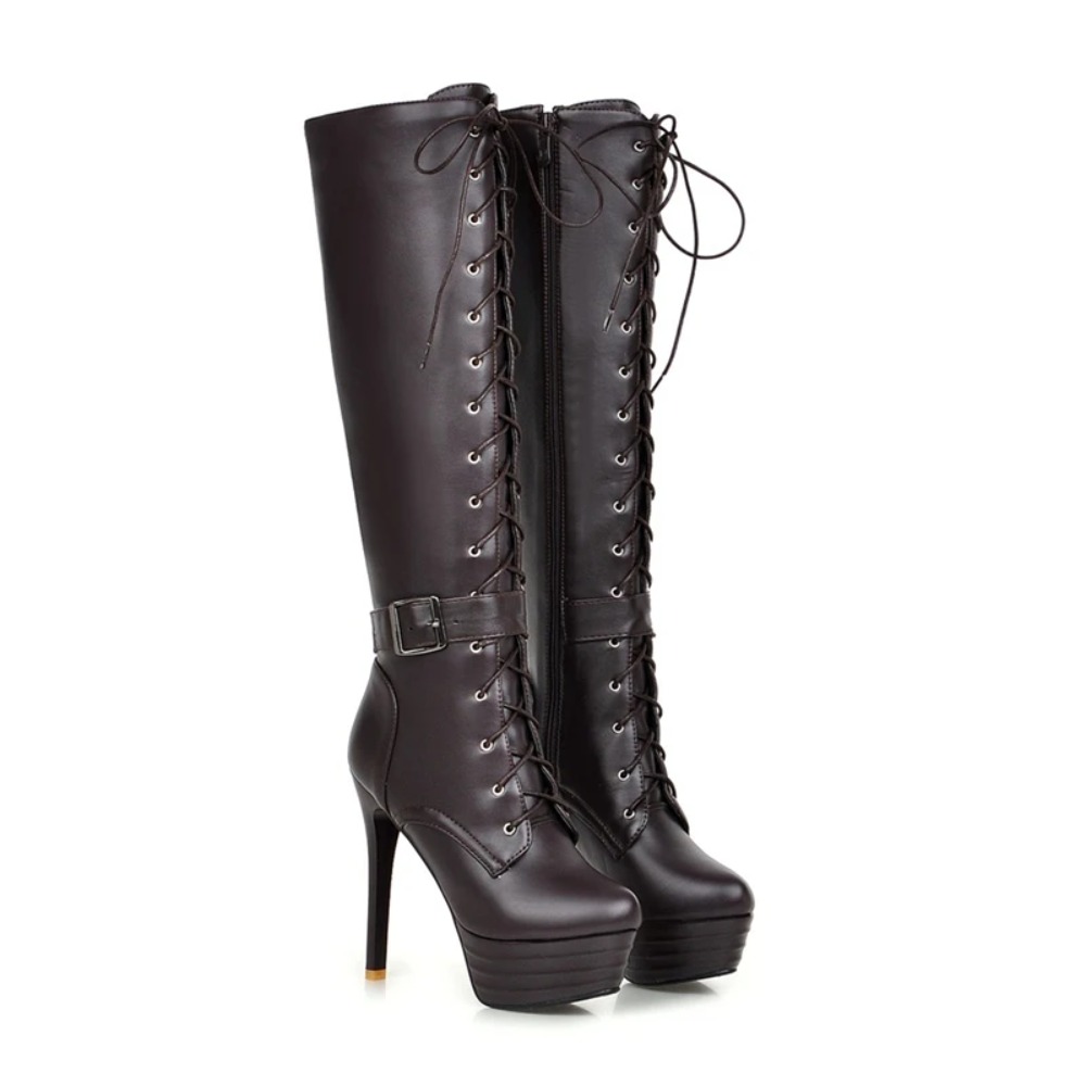 รองเท้าบูทสูงถึงเข่า ผู้หญิง แ - Zip Up Boots Short บทวิจารณ์และราคา