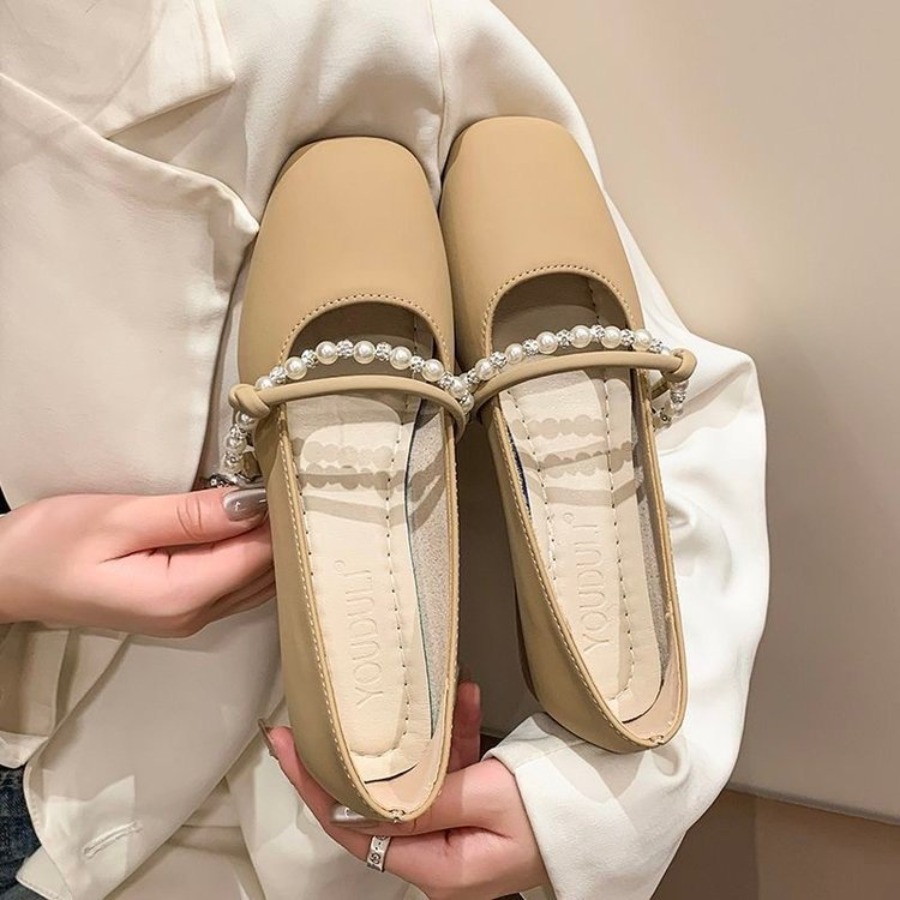 รองเท้าส้นเตี้ยแบบฝรั่งเศส ดีไ - Women Shoes Elegant บทวิจารณ์และราคา