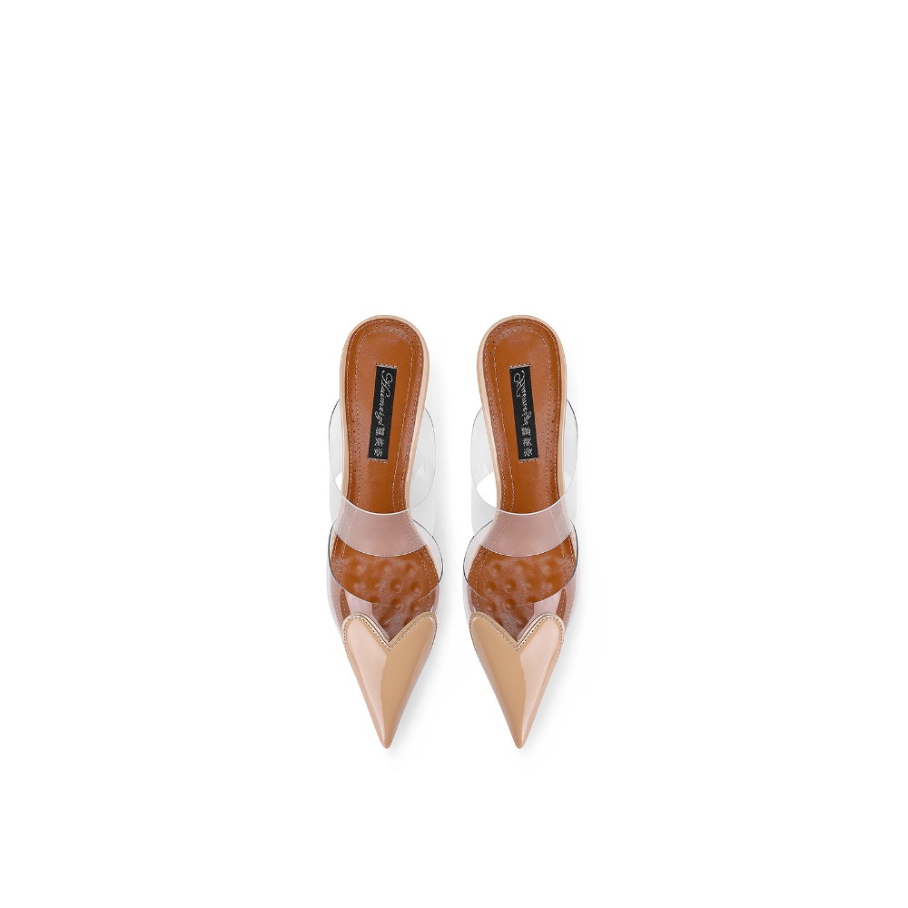 รองเท้าส้นสูงหัวแหลมสีดำแบบใหม - Clear Strap Heel บทวิจารณ์และราคา