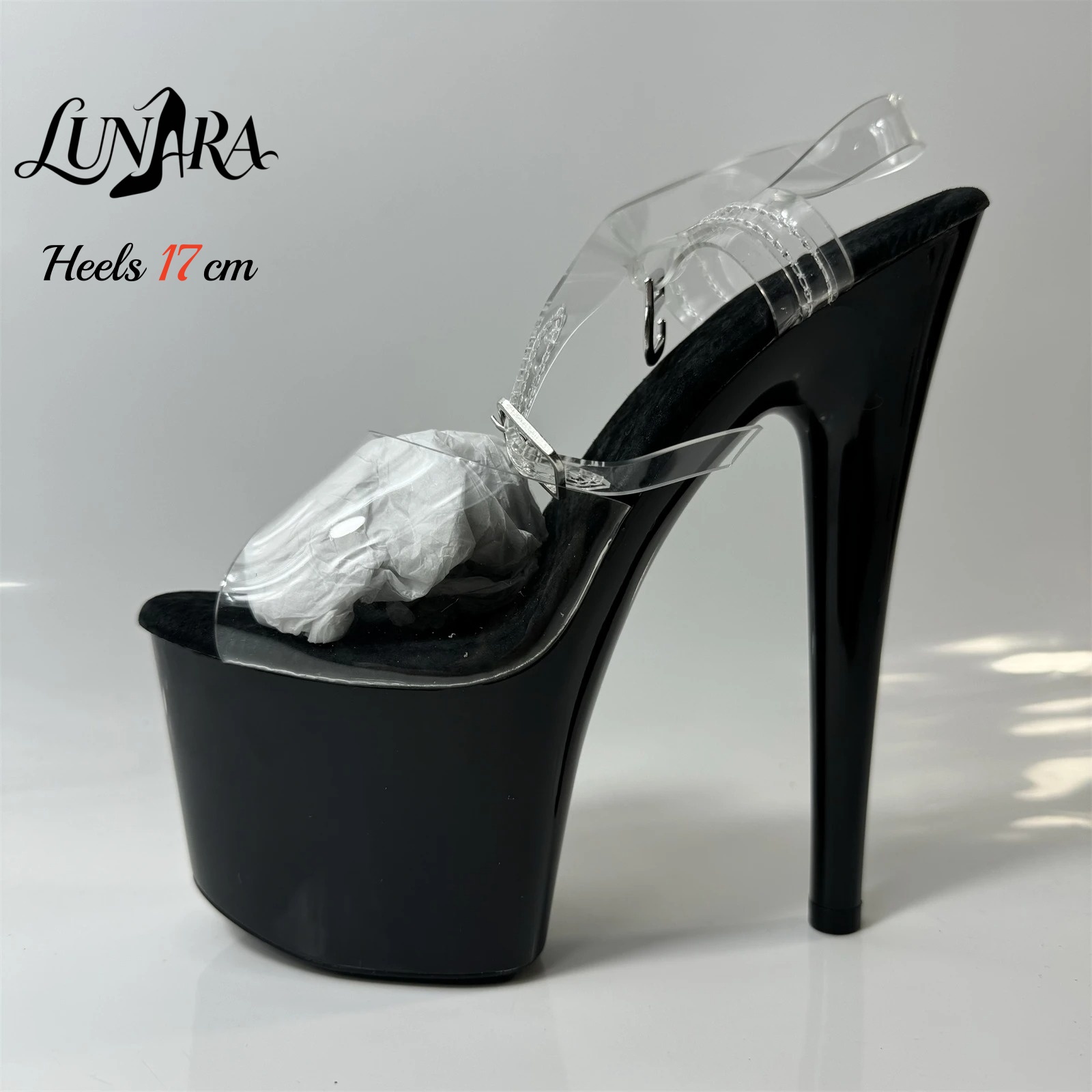 รองเท้าส้นสูงแบบใส 17 ซม./7 นิ - Clear Strap Heel บทวิจารณ์และราคา