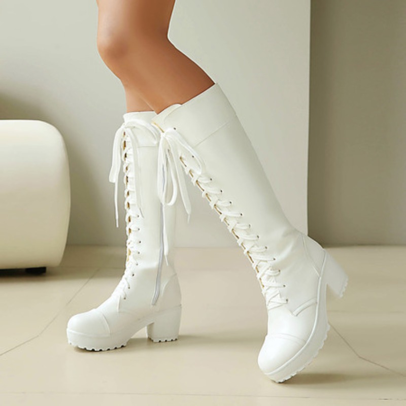 รองเท้าบูทผู้หญิงแบบผูกเชือกสู - Zip Up Boots Short บทวิจารณ์และราคา