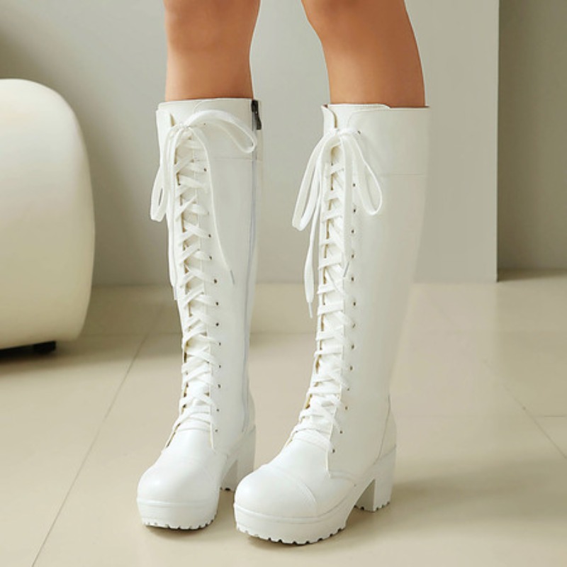 รองเท้าบูทผู้หญิงแบบผูกเชือกสู - Zip Up Boots Short บทวิจารณ์และราคา